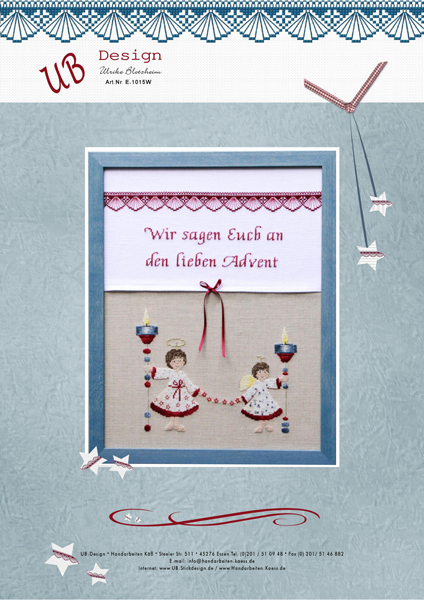 **〔UB Design〕　図案　UB-E-1015W　Wir sagen Euch an den lieben Advent