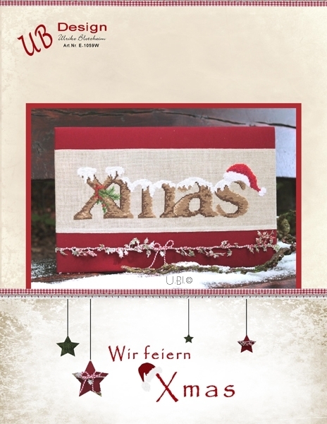 **〔UB Design〕　図案　UB-E-1059W　Wir feiern Xmas