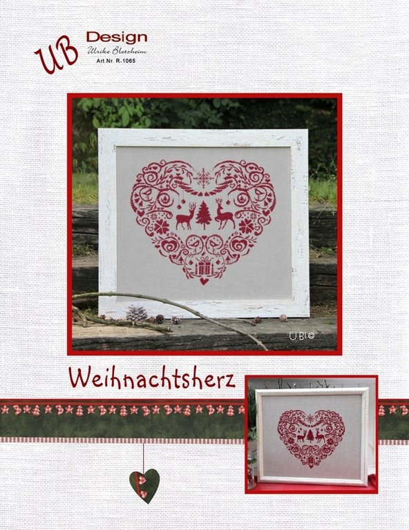 **〔UB Design〕　図案　UB-R-1065　Weihnachtsherz