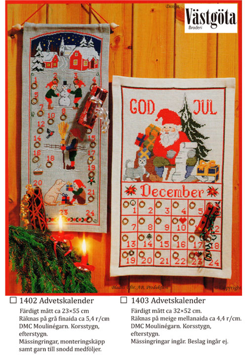 〔Vastgota Broderi〕　刺繍キット　(VB-1402/1403)