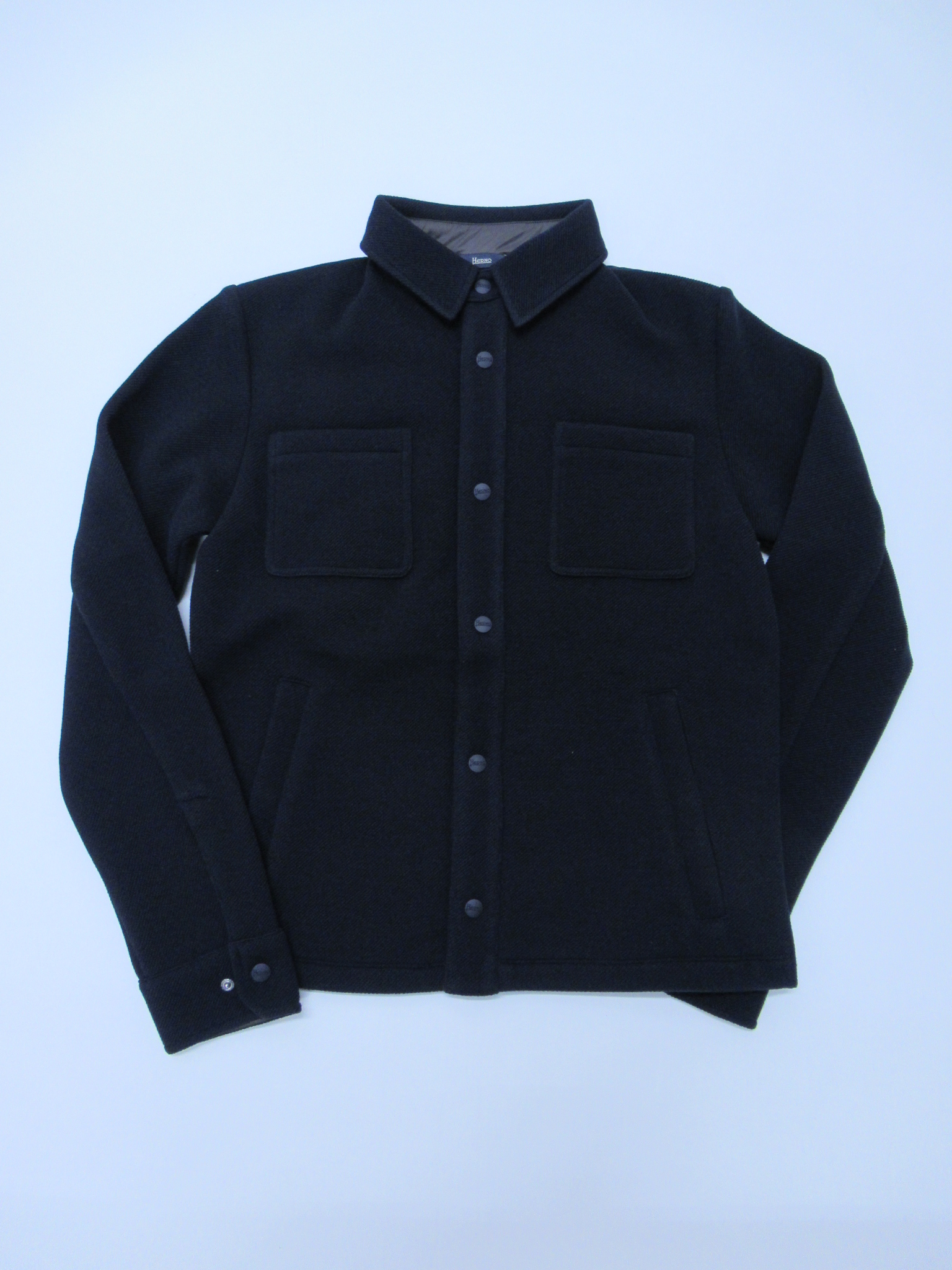 JP0002U-56005+19288D-9289 HERNO (ヘルノ)  CPOシャツブルゾン ネイビー