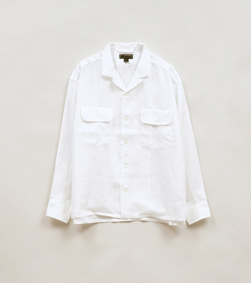 Nigel Cabourn OPEN COLLAR SHIRT - HEMP