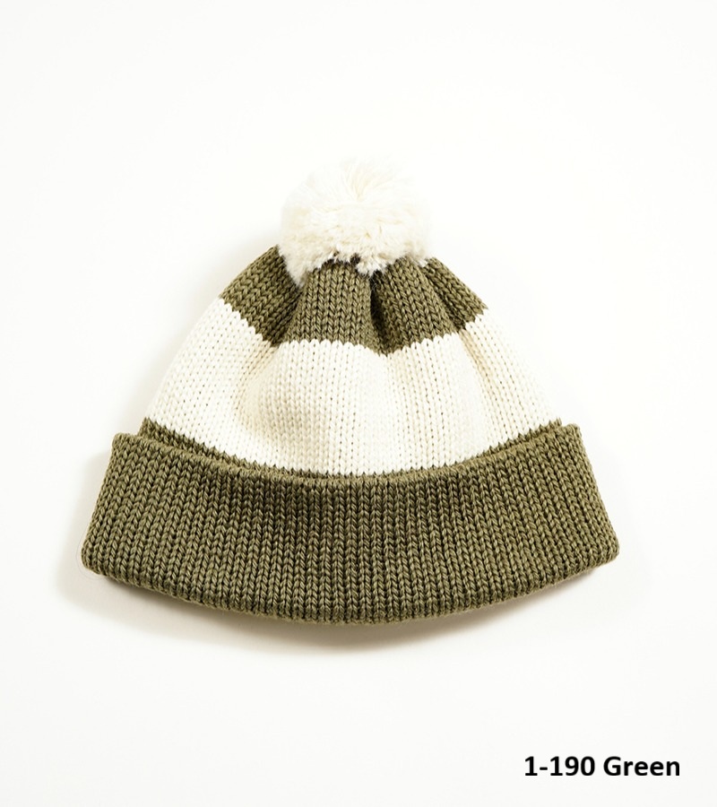 Nigel Cabourn STRIPE BOBBLE HAT
