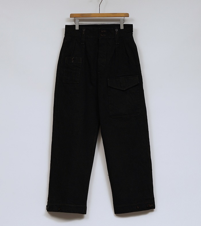 Nigel Cabourn BRITISH ARMY PANT - BLACK DENIM