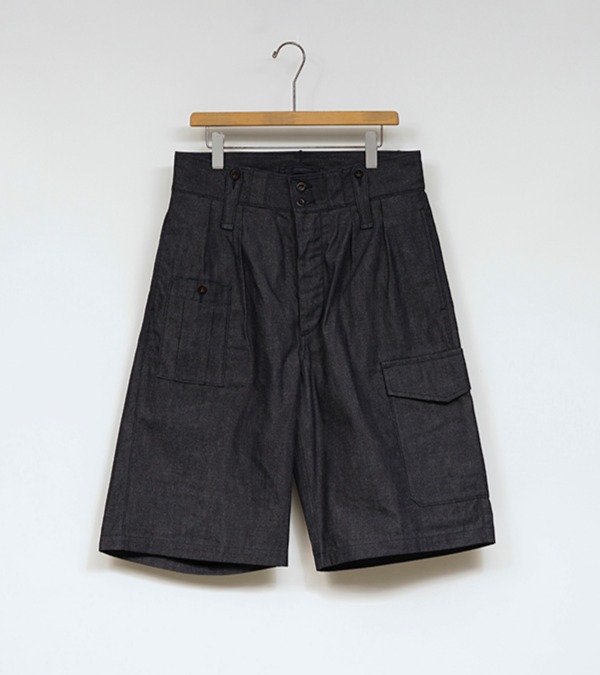 Nigel Cabourn BATTLE DRESS SHORT 10oz DENIM