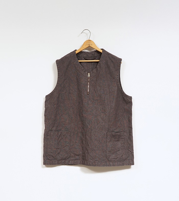 Nigel Cabourn FRENCH WORK VEST - HEMP
