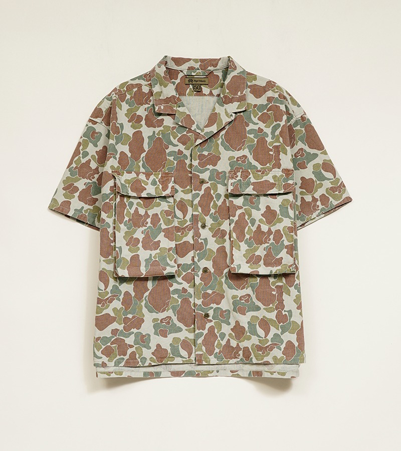 Nigel Cabourn ARMY SHIRT SHORT SLEEVE - CAMO