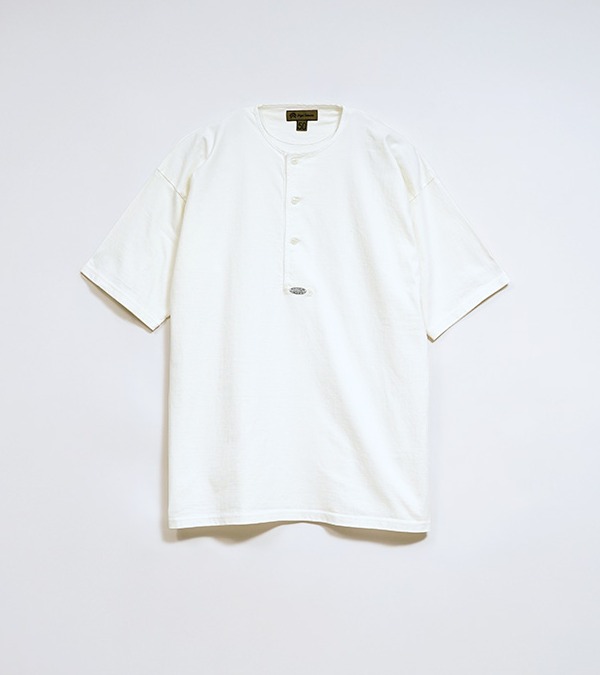Nigel Cabourn 7.8oz HENLEY NECK T-SHIRT - MODIFY