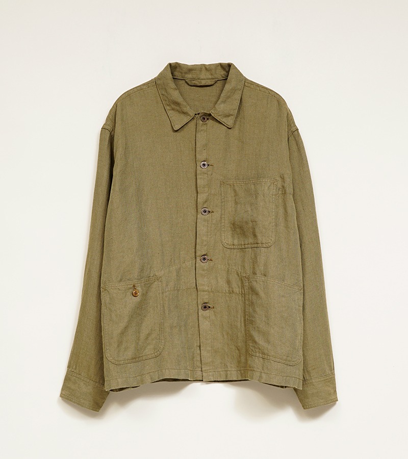 Nigel Cabourn USMC CHORE JACKET - LINEN HERRINGBONE TWILL