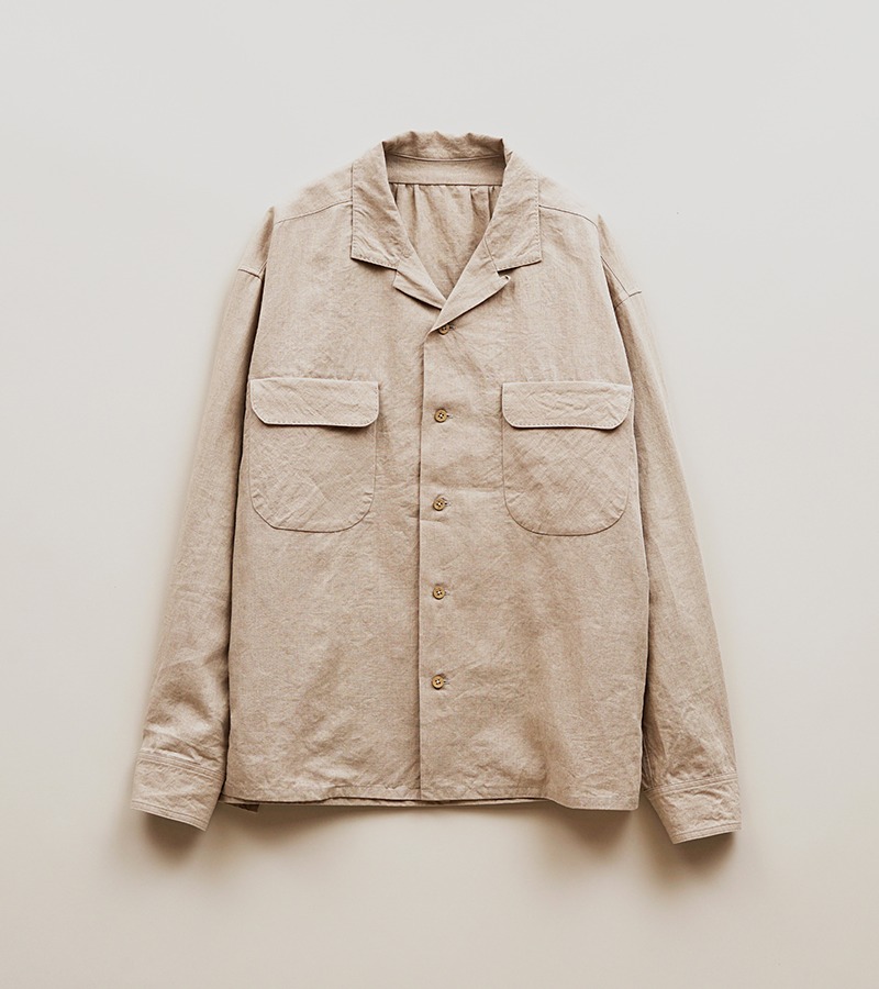 Nigel Cabourn FARMER OPEN COLLAR SHIRT