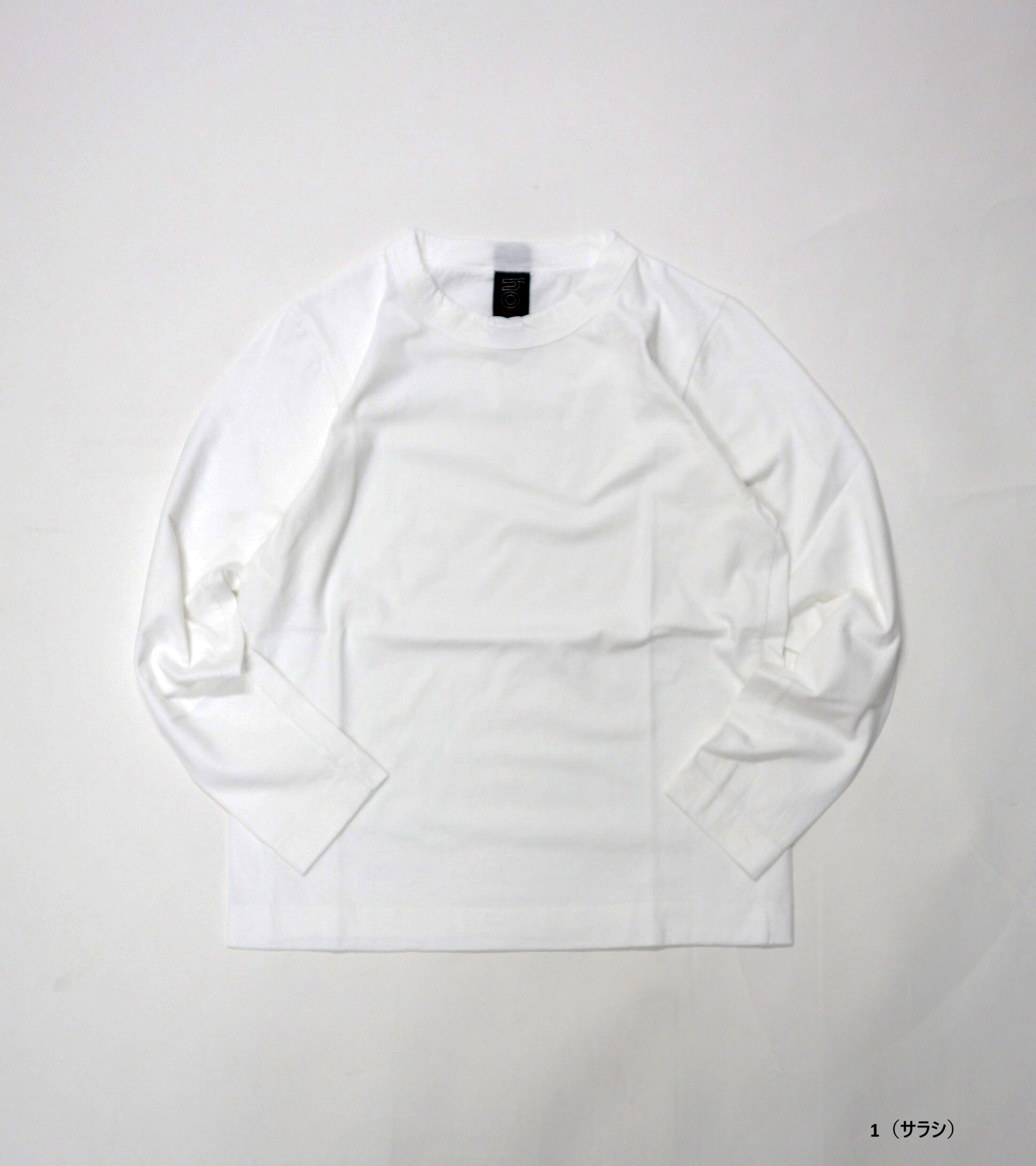 homspun 30/1 天竺長袖Tシャツ サラシ/ブラック