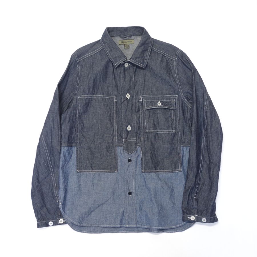 80400010005 Nigel Cabourn UTILITY SHIRT COTTON LINEN DENIM ナイジェル・ケーボン