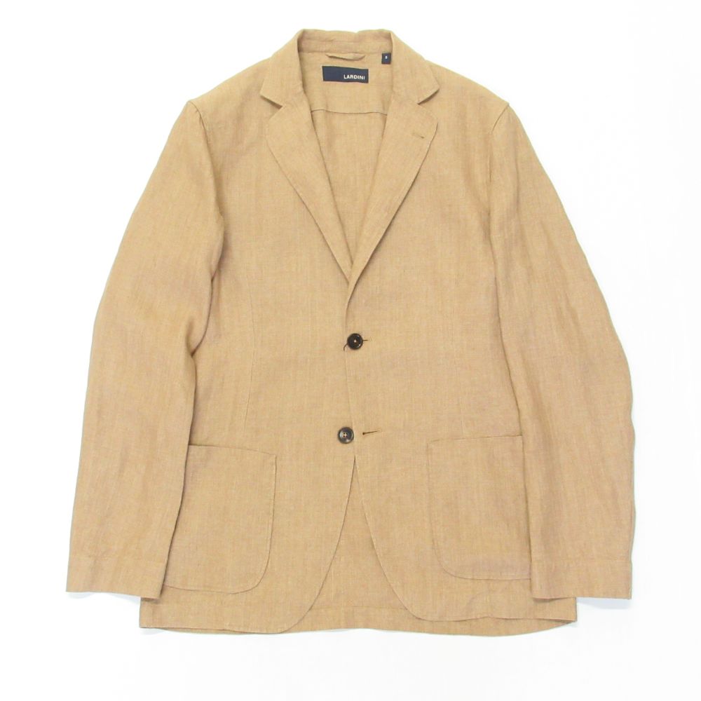 JRAMJ-EIC1196-220 LARDINI (ラルディーニ)LINEN100%　シングル2Bシャツジャケット ベージュ