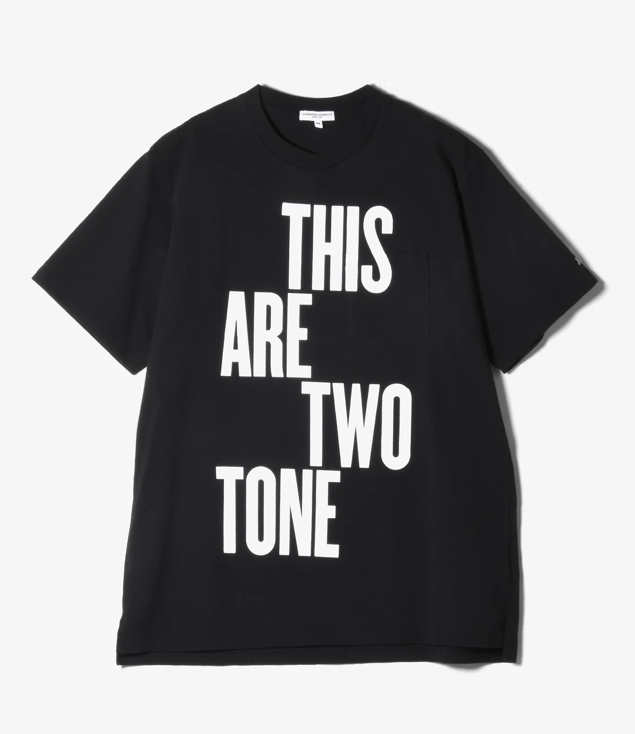 ENGINEERED GARMENTS Printed Cross Crew Neck T-shirt- This Are
