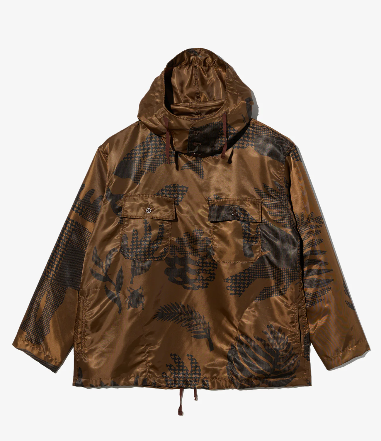 ENGINEERED GARMENTS Cagoule Shirt - Animal Print Polyester Pilot Twill