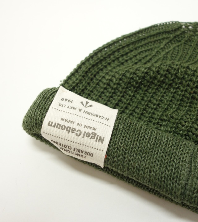 80510066200 Nigel Cabourn BEANIE LINEN - PIGMENT ナイジェル