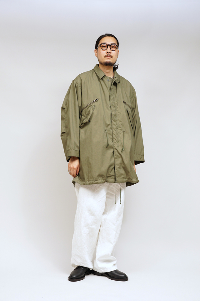 80500000001 Nigel Cabourn 50s SHELL COAT - COTTON NYLON PIN OX