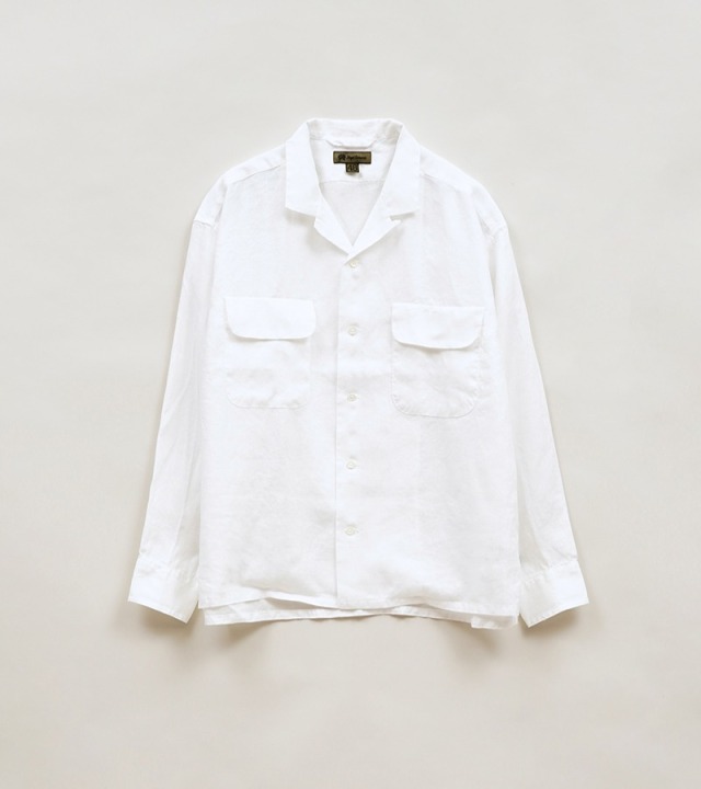 Nigel Cabourn OPEN COLLAR SHIRT - HEMP