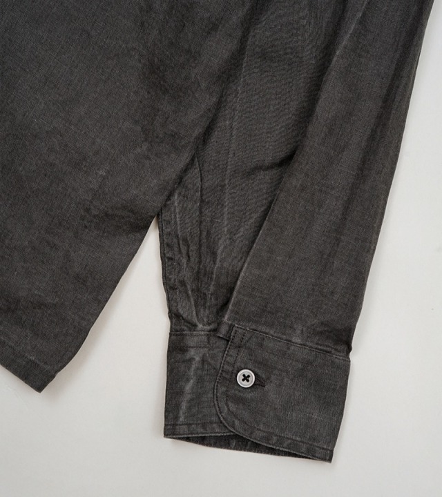 80510010201 Nigel Cabourn OPEN COLLAR SHIRT - HEMP ナイジェル