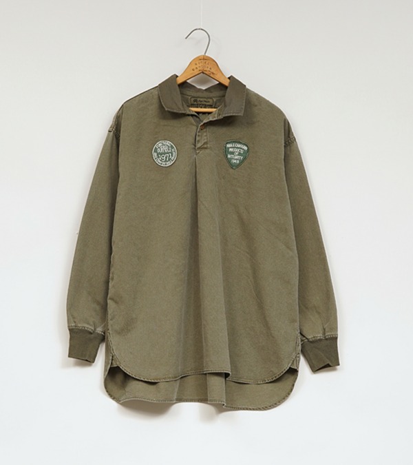 80500010008 Nigel Cabourn RUGGER SHIRT - PIGMENT FADE ナイジェル