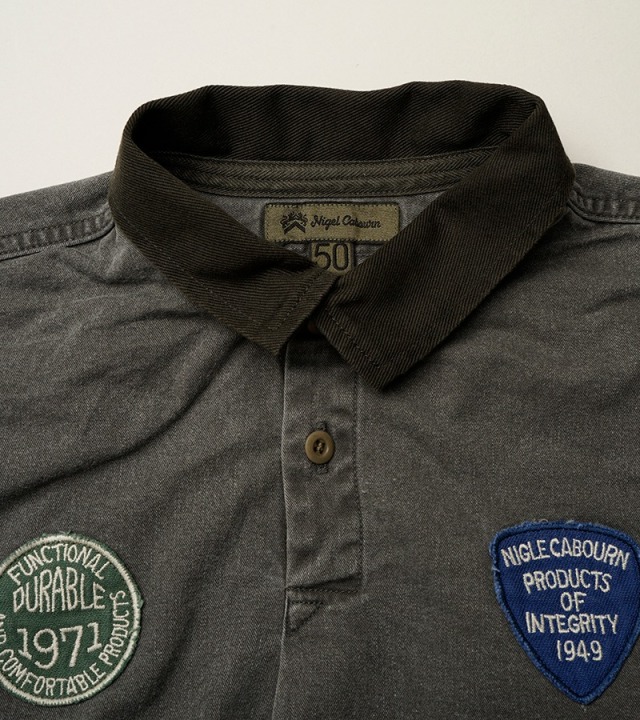 80500010008 Nigel Cabourn RUGGER SHIRT - PIGMENT FADE ナイジェル