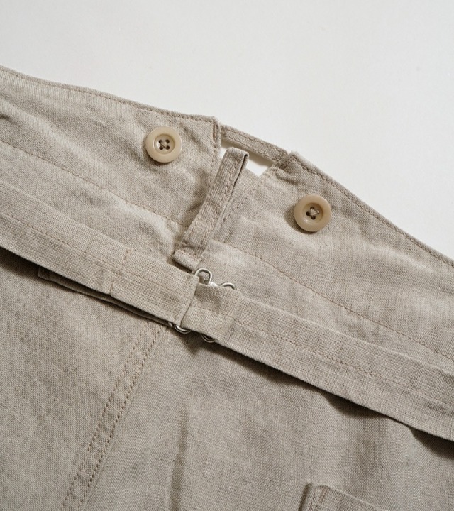 80500050205 Nigel Cabourn FRENCH WORK PANT - LINEN CANVAS