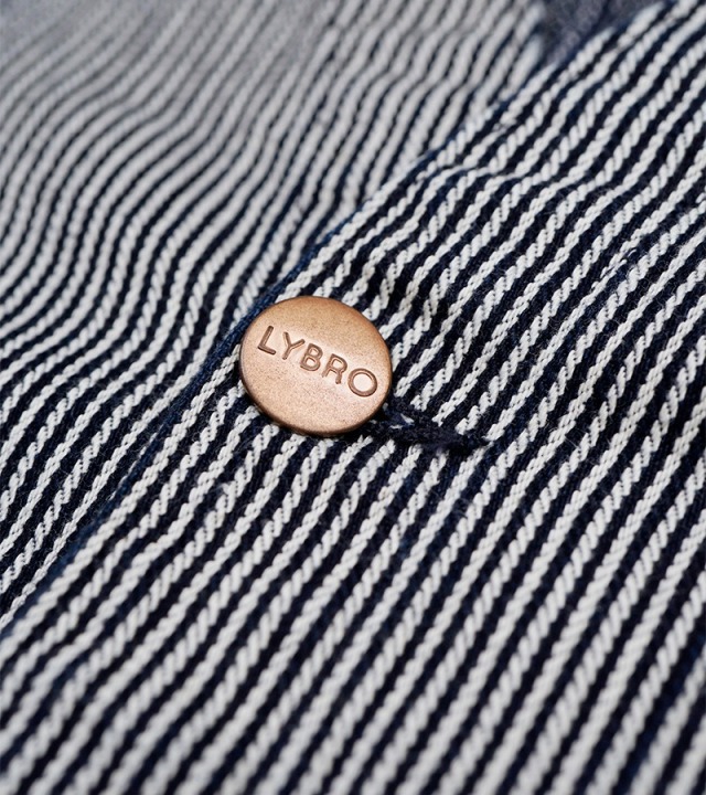 Nigel Cabourn ストライプ ノーカラージャケット サイズ50 リネン Nigel Cabourn CC22 デタッチャブルカラーシャツ ストライプ