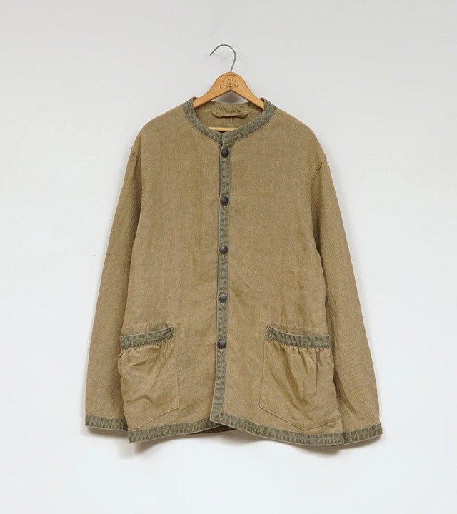 80500030004 Nigel Cabourn FRENCH WORK JACKET - LINEN PIN OX