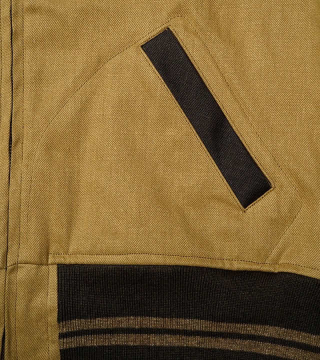 80500030005 Nigel Cabourn STADIUM JACKET - HEMP DENIM ナイジェル