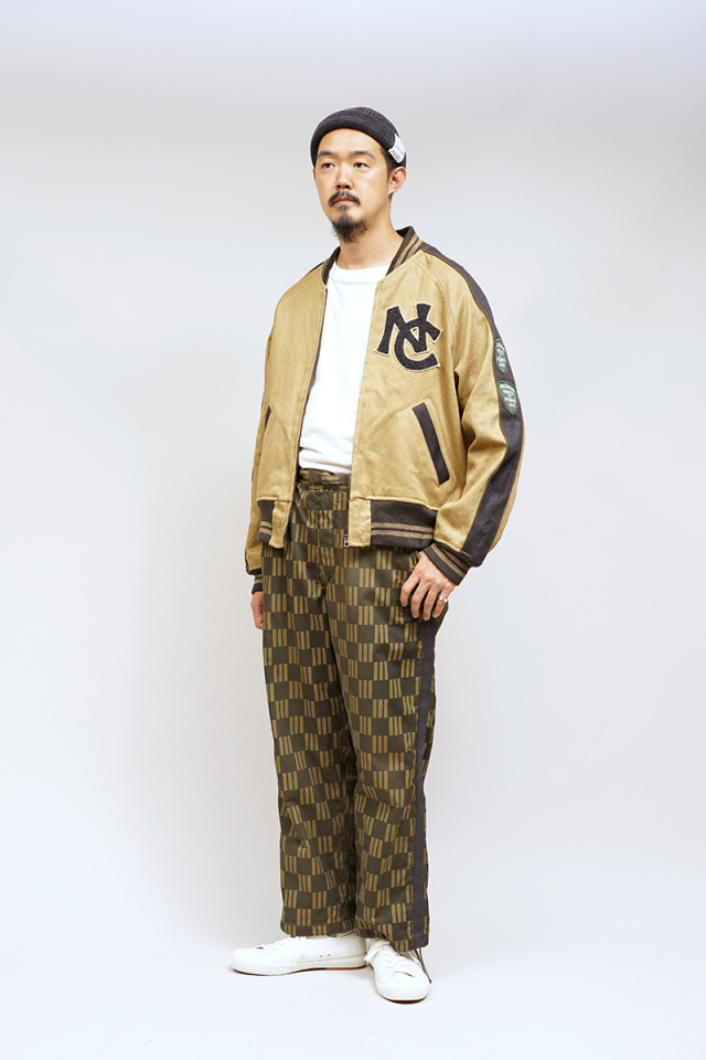 80500030005 Nigel Cabourn STADIUM JACKET - HEMP DENIM