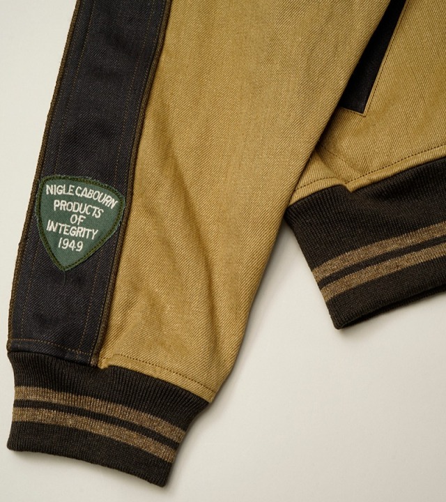 80500030005 Nigel Cabourn STADIUM JACKET - HEMP DENIM