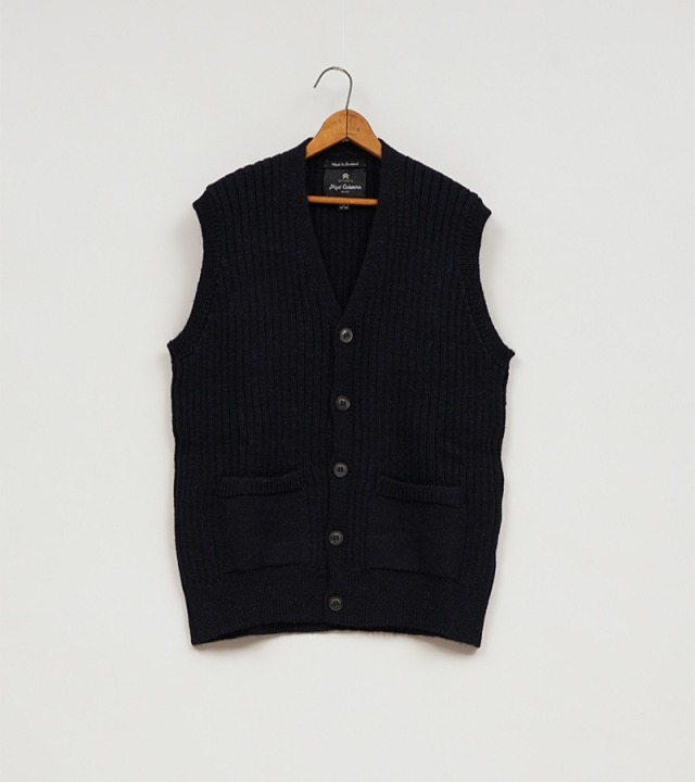 80491440000 Nigel Cabourn LE5 SOMERVILLE VEST - BRITISH WOOL  