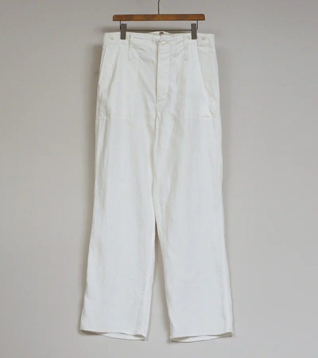 80480050004 Nigel Cabourn FRENCH WORK PANT - LINEN PIN OX 