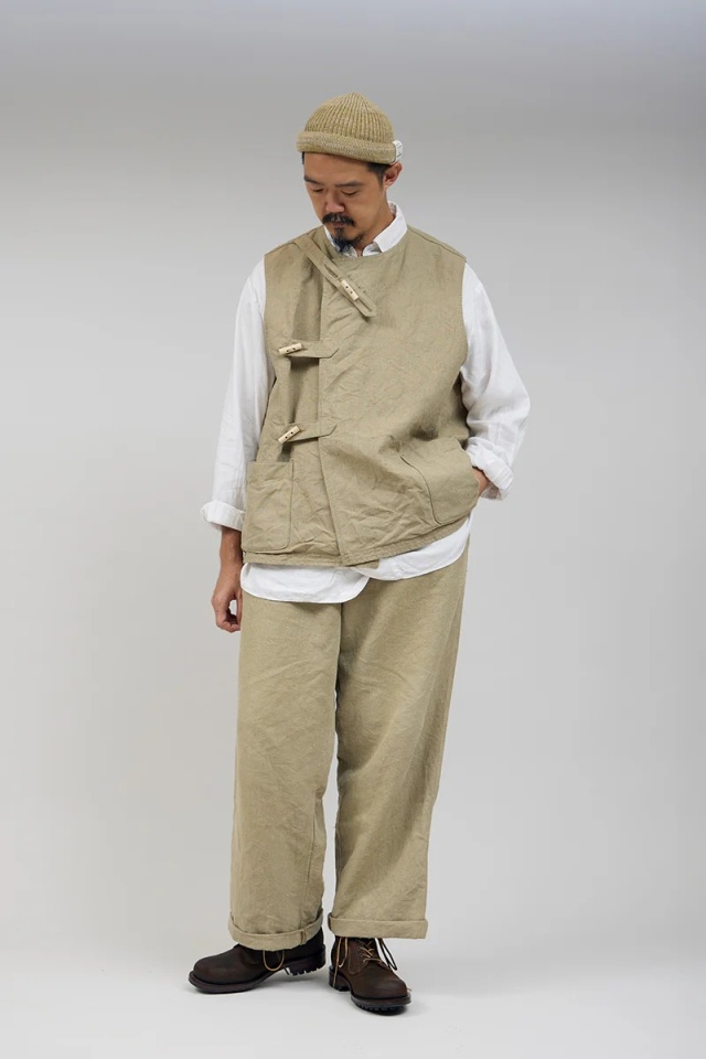 80500050000 Nigel Cabourn FRANCH WORK PANT - HEMP CANVAS