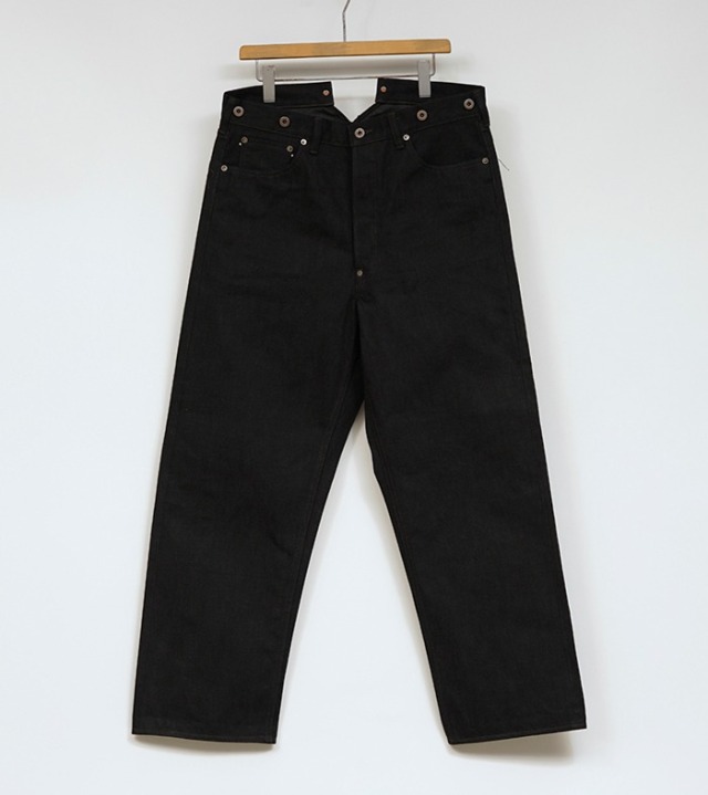 80500050026 Nigel Cabourn RAILMAN DENIM PANT - BLACK DENIM