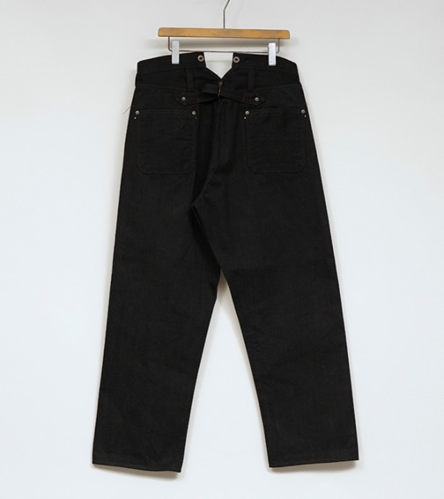 80500050026 Nigel Cabourn RAILMAN DENIM PANT - BLACK DENIM