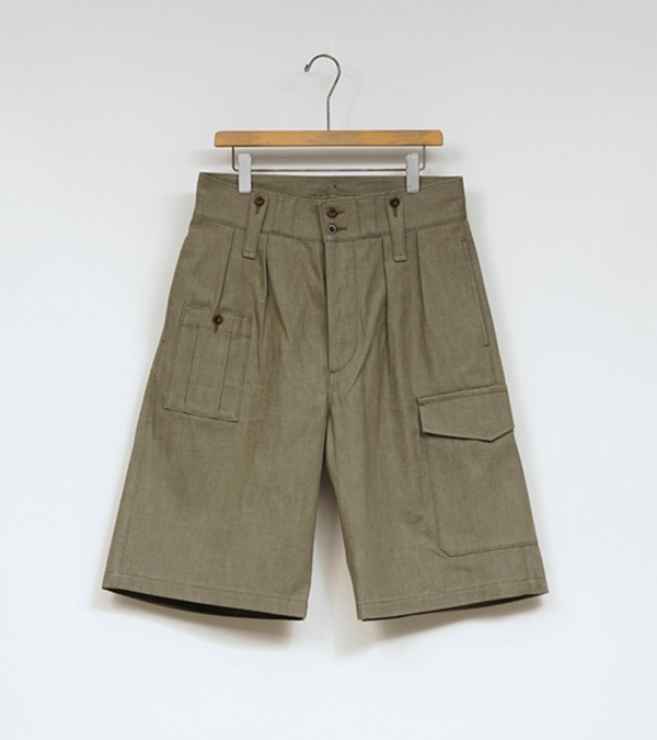 【新品】Nigel Cabourn 10oz デニム バトルドレスショーツ Nigel Cabourn ナイジェルケーボン 10oz デニム バトルドレス