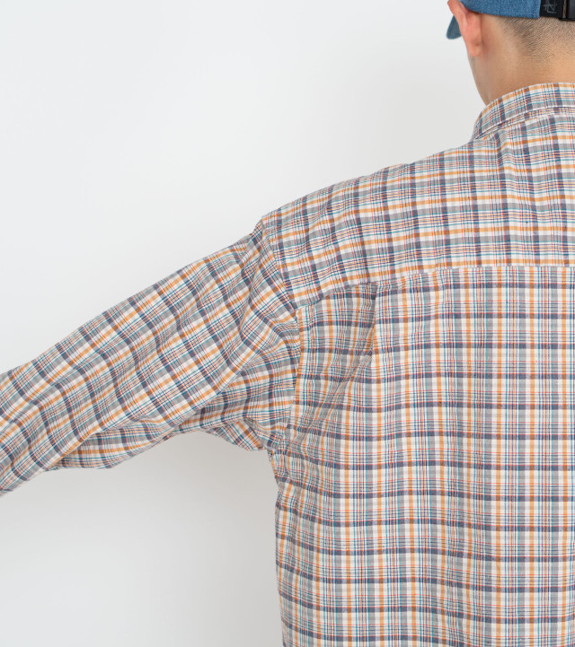 SUGS413 nanamica Cotton Silk Euro Check Shirt ナナミカ