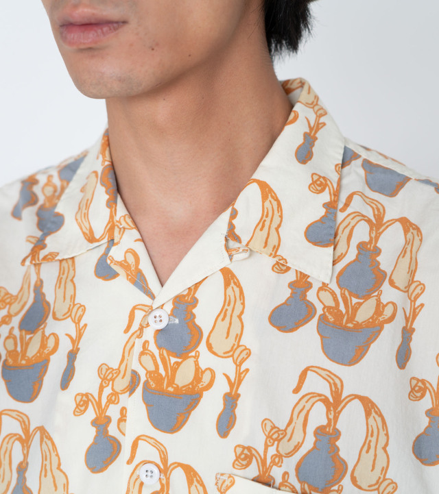 NT3419N THE NORTH FACE PURPLE LABEL Open Collar Field S/S Shirt ザ