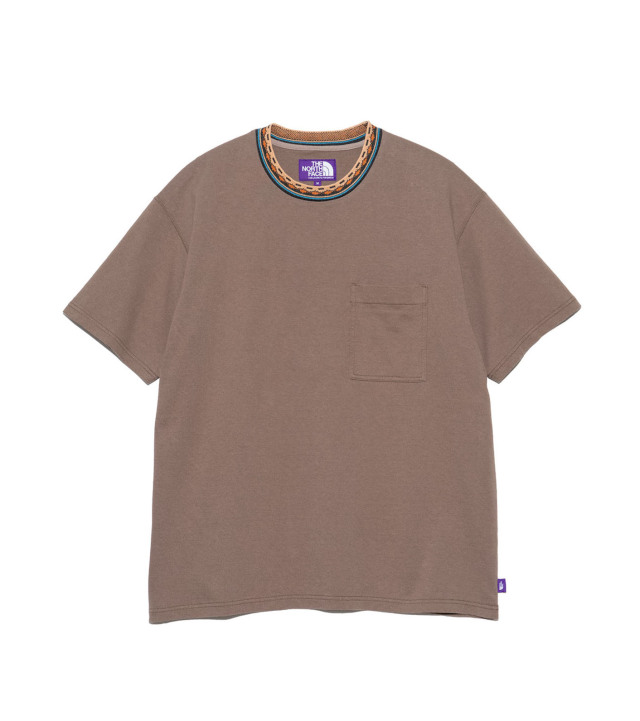 NT3423N THE NORTH FACE PURPLE LABEL NP Jacquard Neck Field Tee ザ