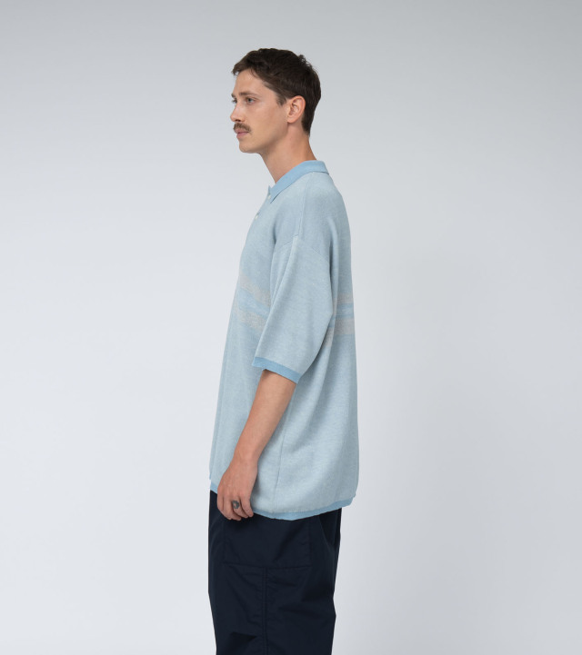 ▶︎nanamica【ナナミカ】ポロシャツ　L サイズ　ニット生地　新品未使用 ○☆新品未使用品 nanamica（ナナミカ） ポロシャツ L ネイビー