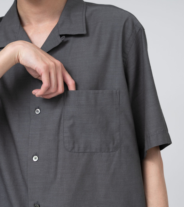 S25SG119 nanamica Open Collar Panama S/S Shirt ナナミカ オープン