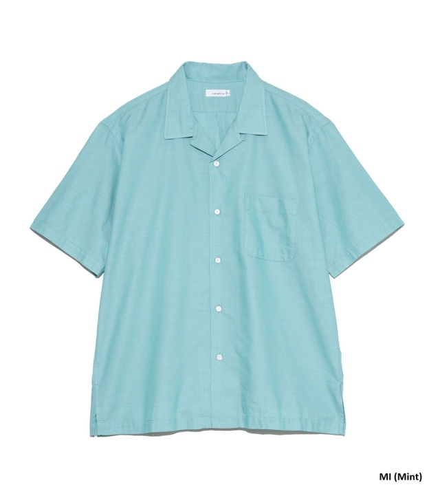 【未使用品】ナナミカ オープンカラーパナマショートスリーブシャツ　ミント S25SG119 nanamica Open Collar Panama S/S Shirt ナナミカ オープン