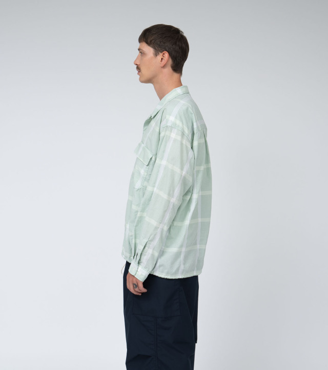 ○★新品未使用　nanamica　パラカチェックシャツ　M　グリーン系 nanamica パラカ チェック シャツ, Coral Green – Navyblue