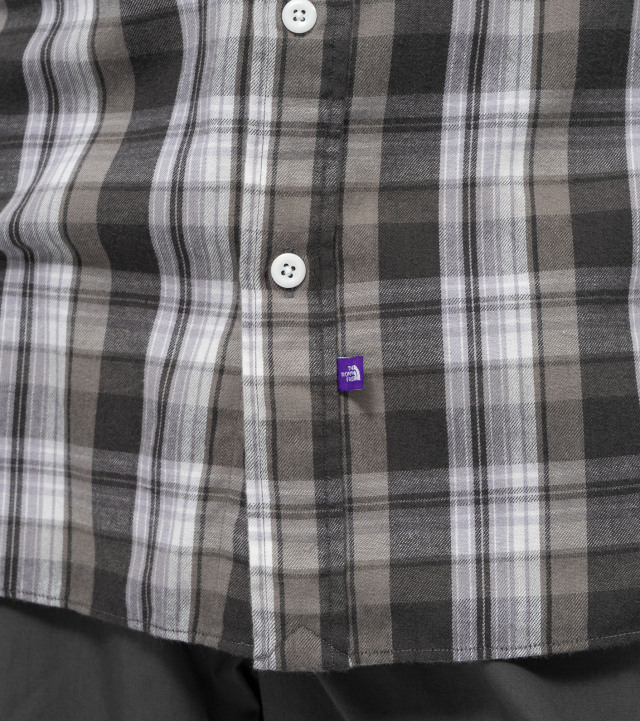 ザノースフェイス　パープルレーベル フランネルフィールドワークシャツ グレー　S N25SG012 THE NORTH FACE PURPLE LABEL Flannel Field Work
