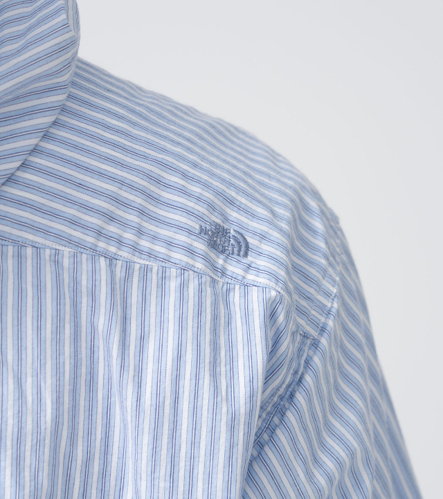 N25SG026 THE NORTH FACE PURPLE LABEL Mountain Striped Hooded Shirt