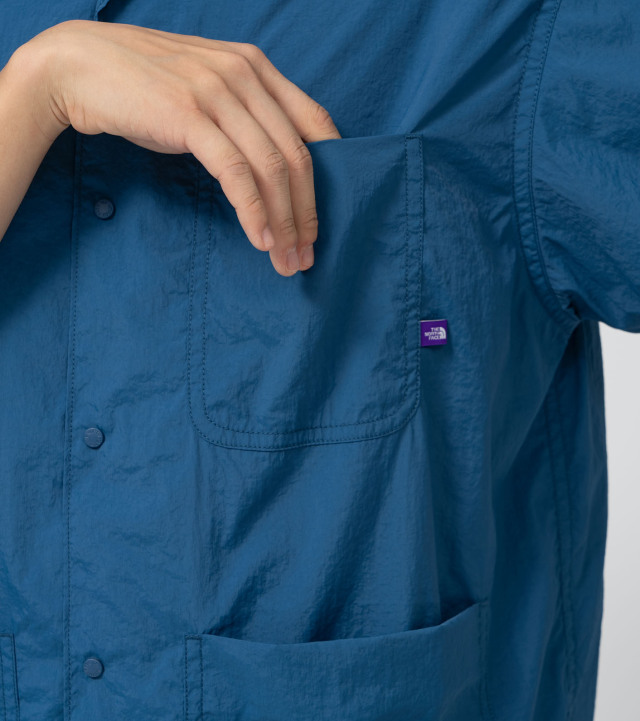 N25SG055 THE NORTH FACE PURPLE LABEL Nylon Taffeta Field S/S Shirt