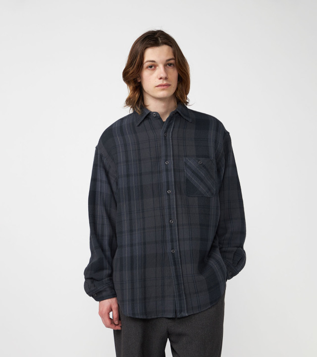 N25FG097 THE NORTH FACE PURPLE LABEL Flannel Plaid Field Shirt ザ