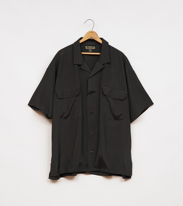 ナイジェル・ケーボン オープンカラーシャツ レーヨン サルファーダイ 50(L) 80480011200 Nigel Cabourn OPEN COLLAR SHIRT - RAYON SULFUR