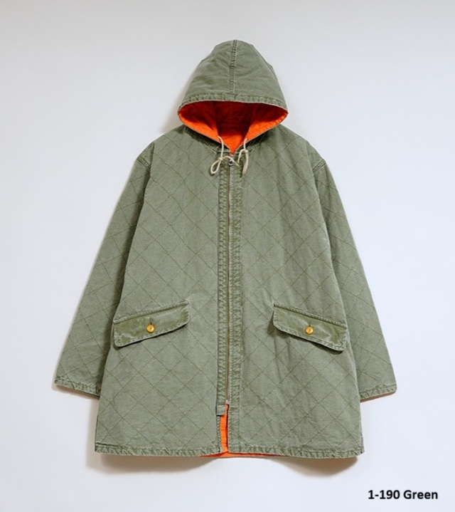 Nigel Cabourn QUILTING DECK COAT REVERSIBLE - RIPSTOP
